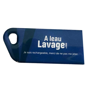 Clé badge de lavage aleaulavage bleu