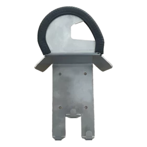 porte casque moto avec un logo moto en inox