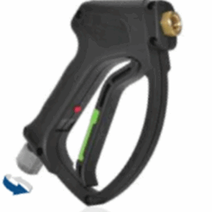 Pistolet avec gachette verte et raccord tournant en Inox