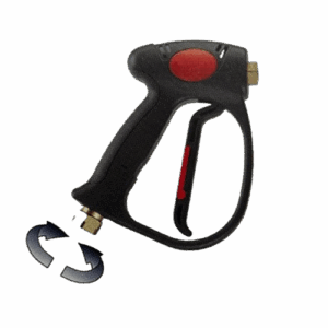 Pistolet hp à gâchette rouge sans fuite avec raccord tournant 3/8FF tecomec 