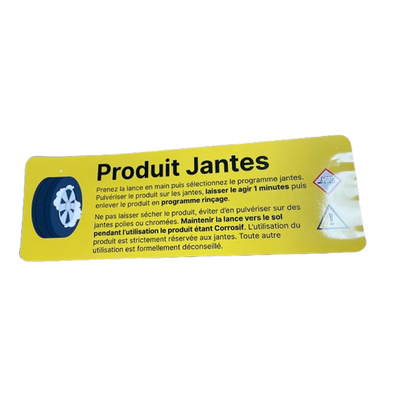 autocollant de couleur jaune