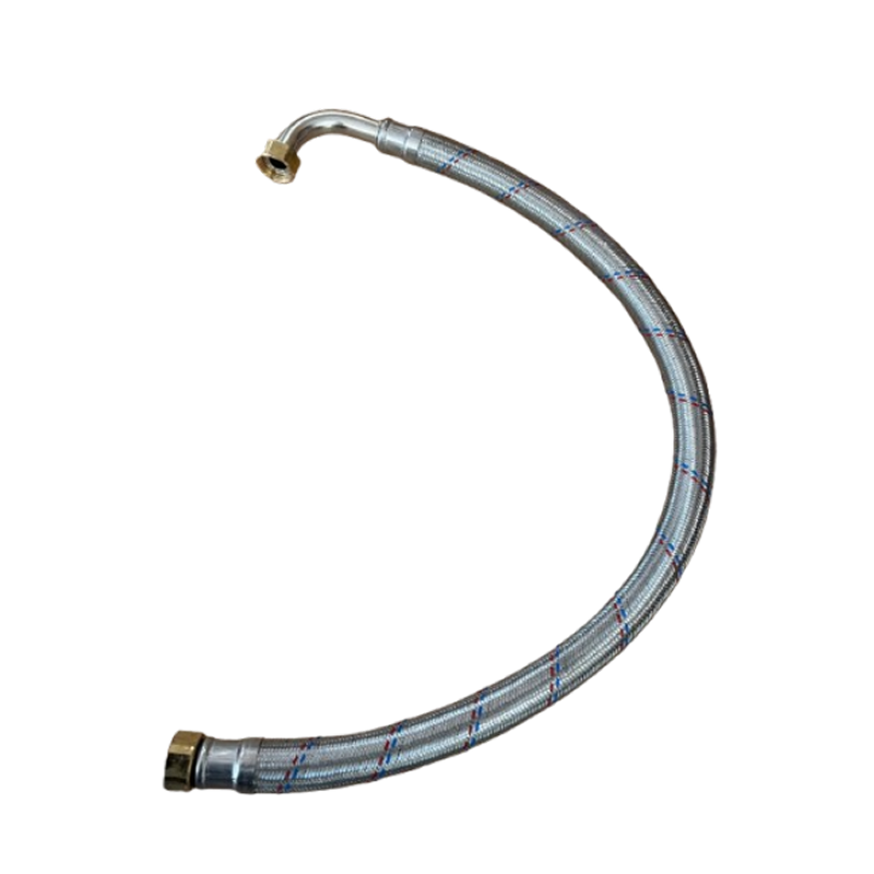 Flexible inox tressé coudé