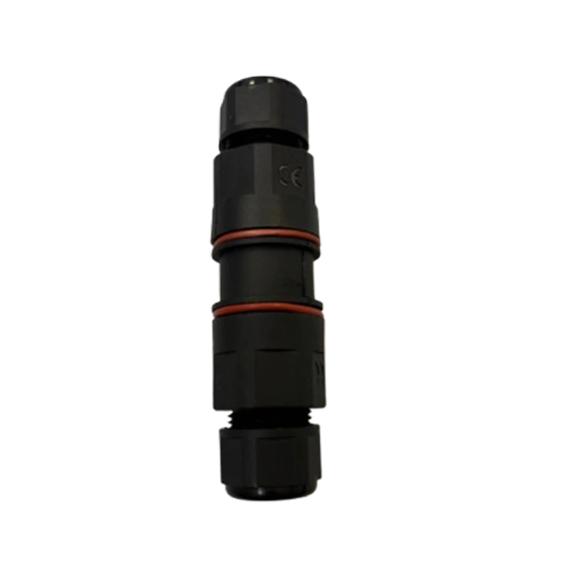 Prise noir wago etanche avec joint de couleur rouge, norme CE