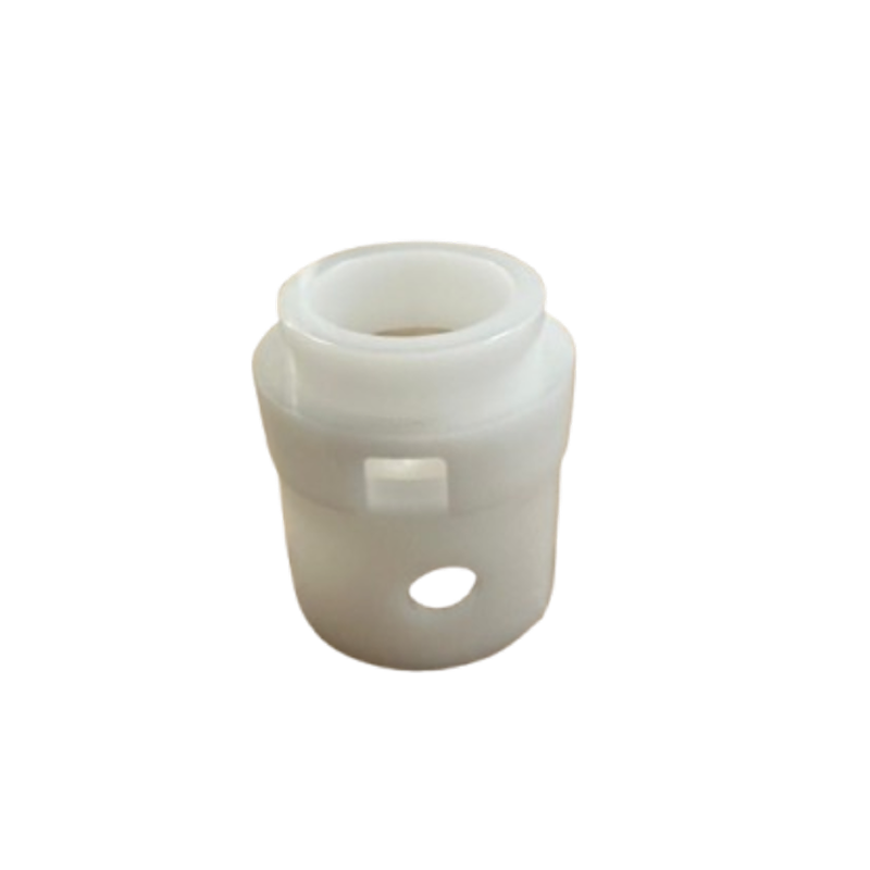 piece en plastique blanc pour une pompe avec un tour au millieu